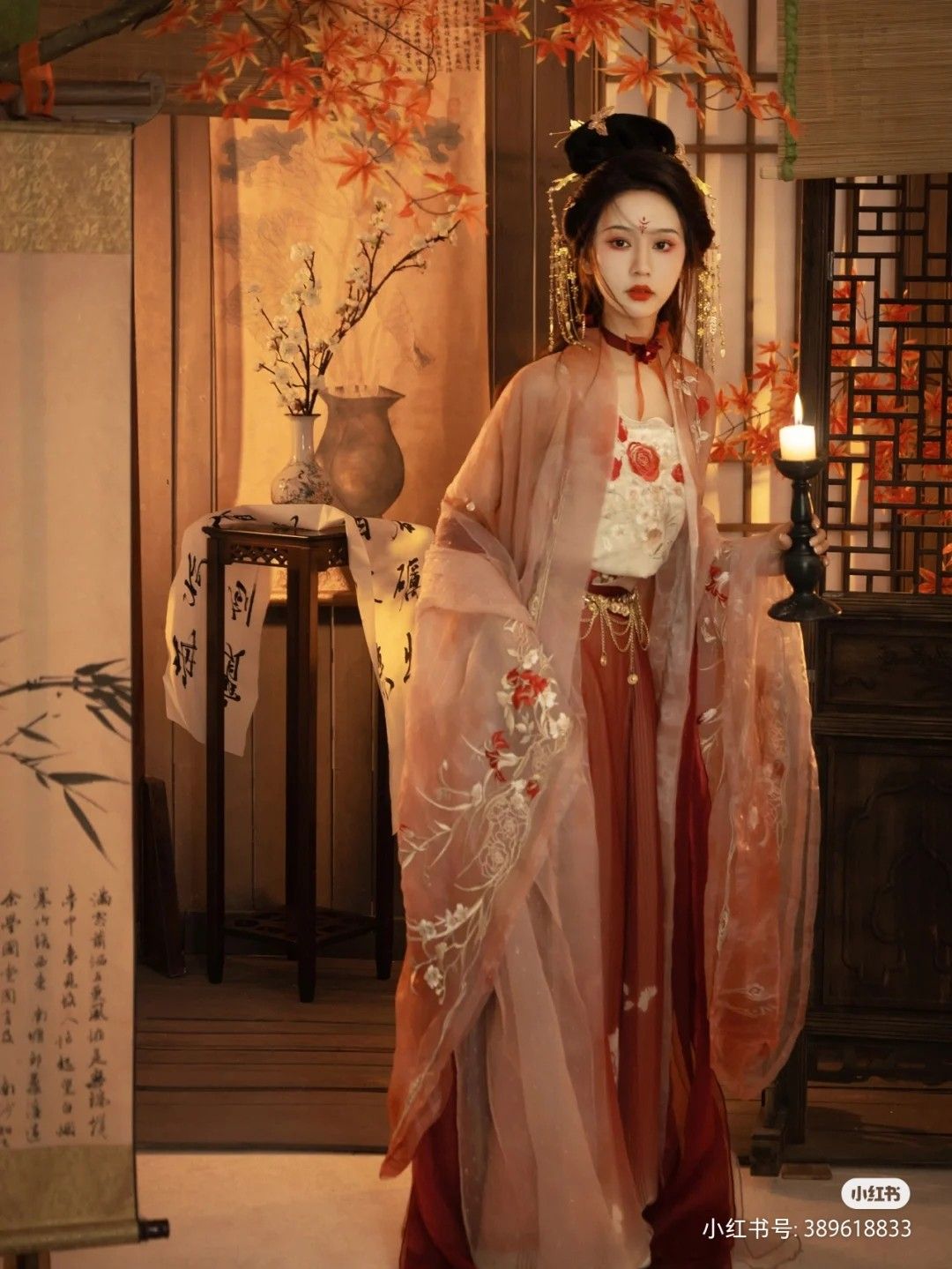 New Years Celebration in Traditional Chinese Hanfu Winter Ensemble New Years Celebration in Traditional Chinese Hanfu Winter Ensemble