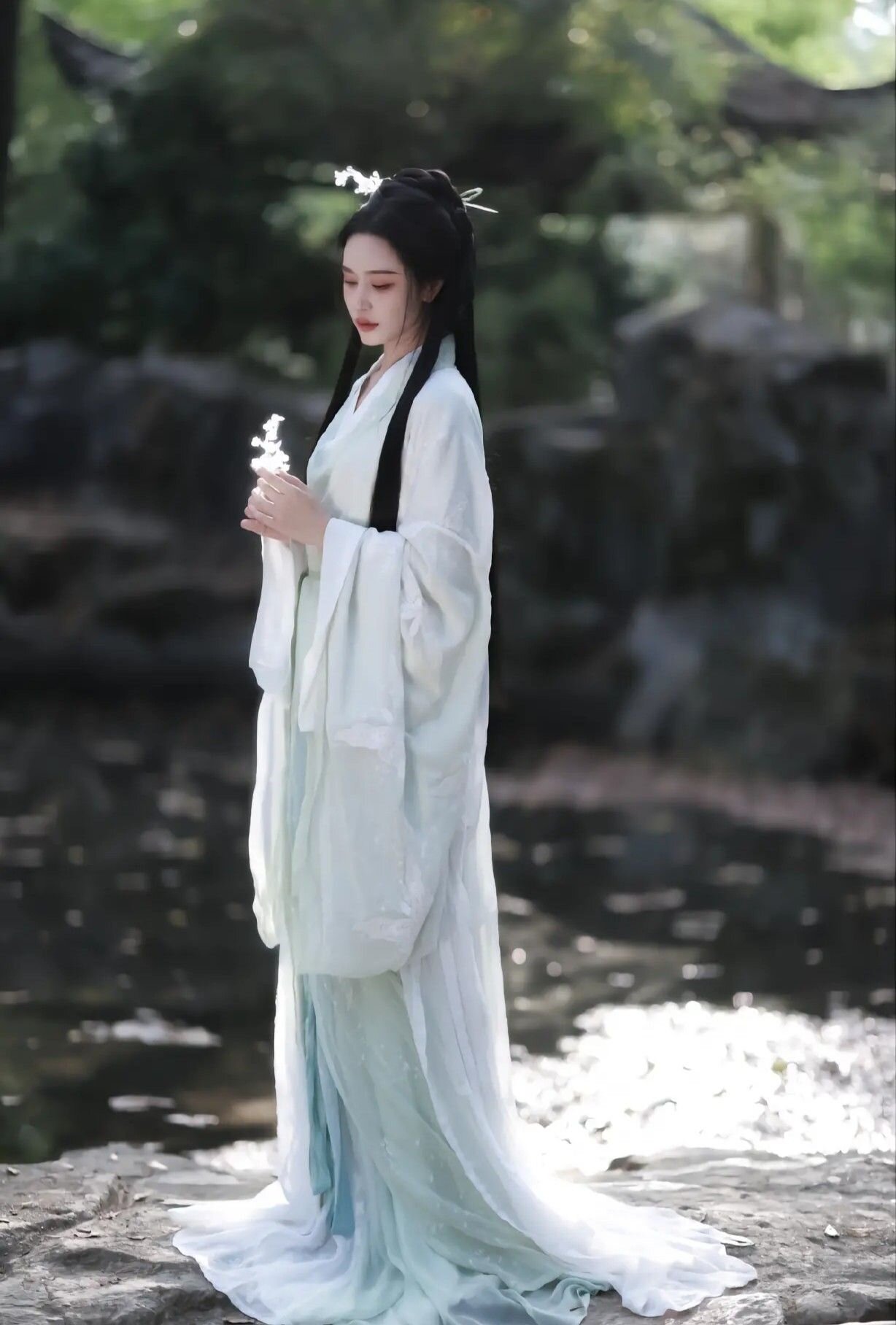 The Enchantment of Red Hanfu Shoes for Young Girls