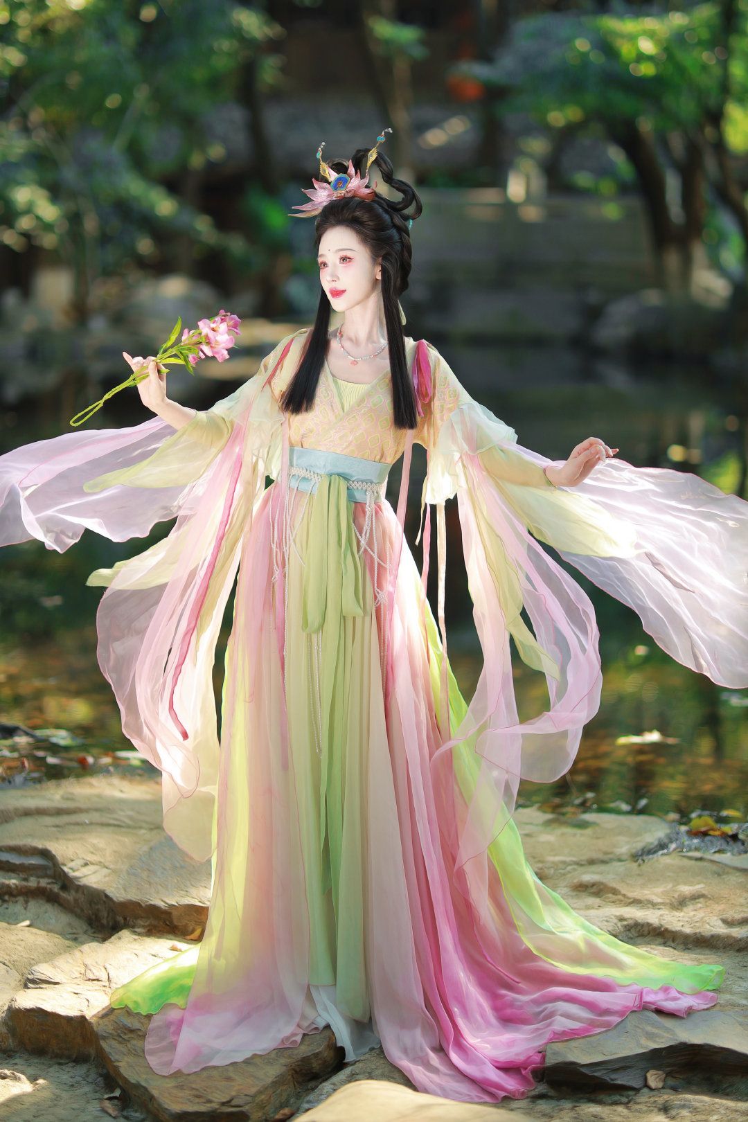 The Enchanting Cheongsam Skirt with Auspicious Wind Embroidery The Enchanting Cheongsam Skirt with Auspicious Wind Embroidery