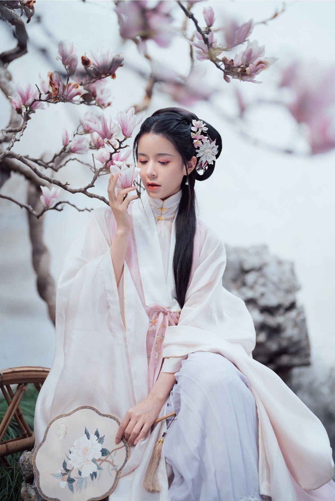 Summer Comfort in Silk-like Ice-Silk Hanfu Sleepwear for Women Summer Comfort in Silk-like Ice-Silk Hanfu Sleepwear for Women