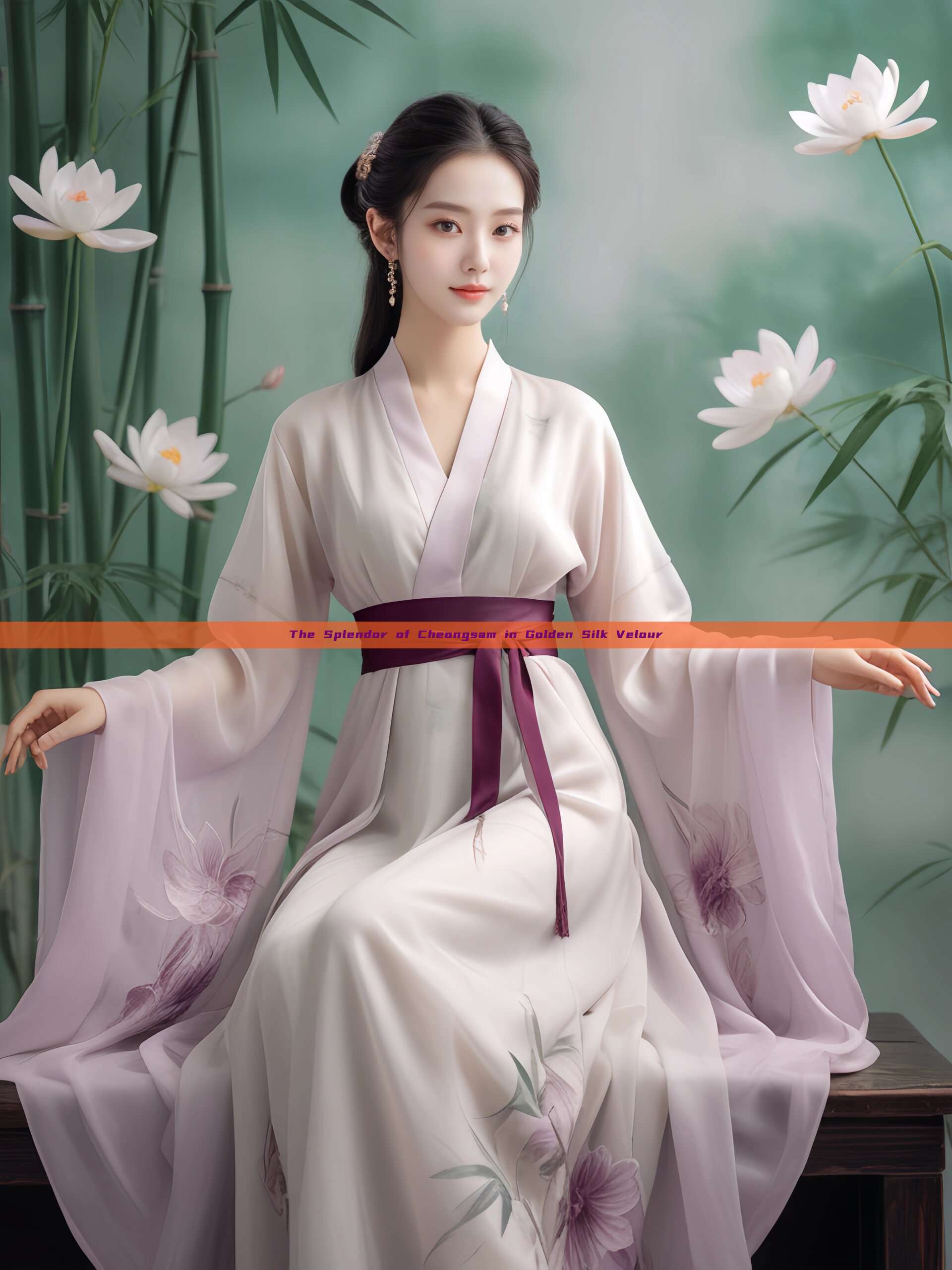 The Splendor of Cheongsam in Golden Silk Velour