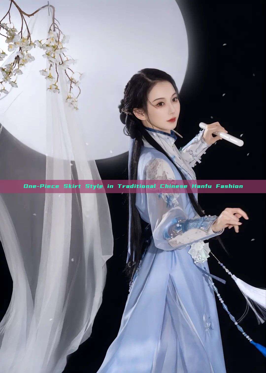 One-Piece Skirt Style in Traditional Chinese Hanfu Fashion