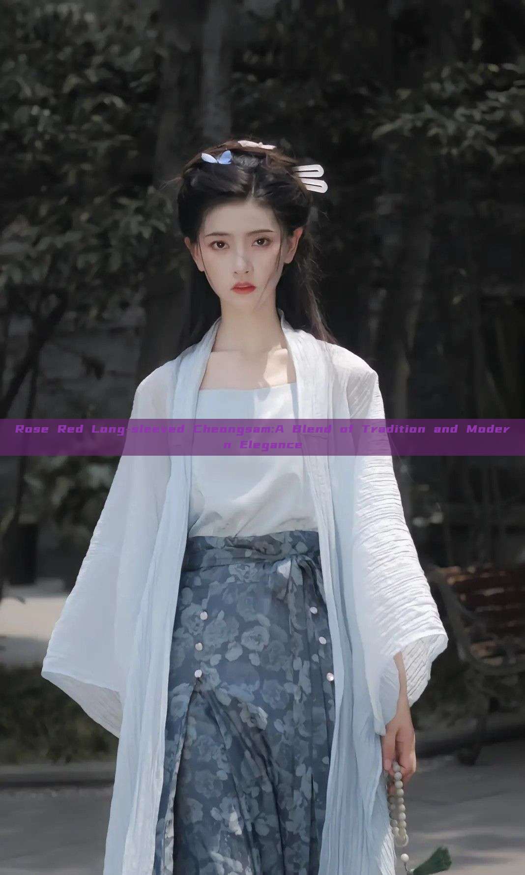 Rose Red Long-sleeved Cheongsam:A Blend of Tradition and Modern Elegance