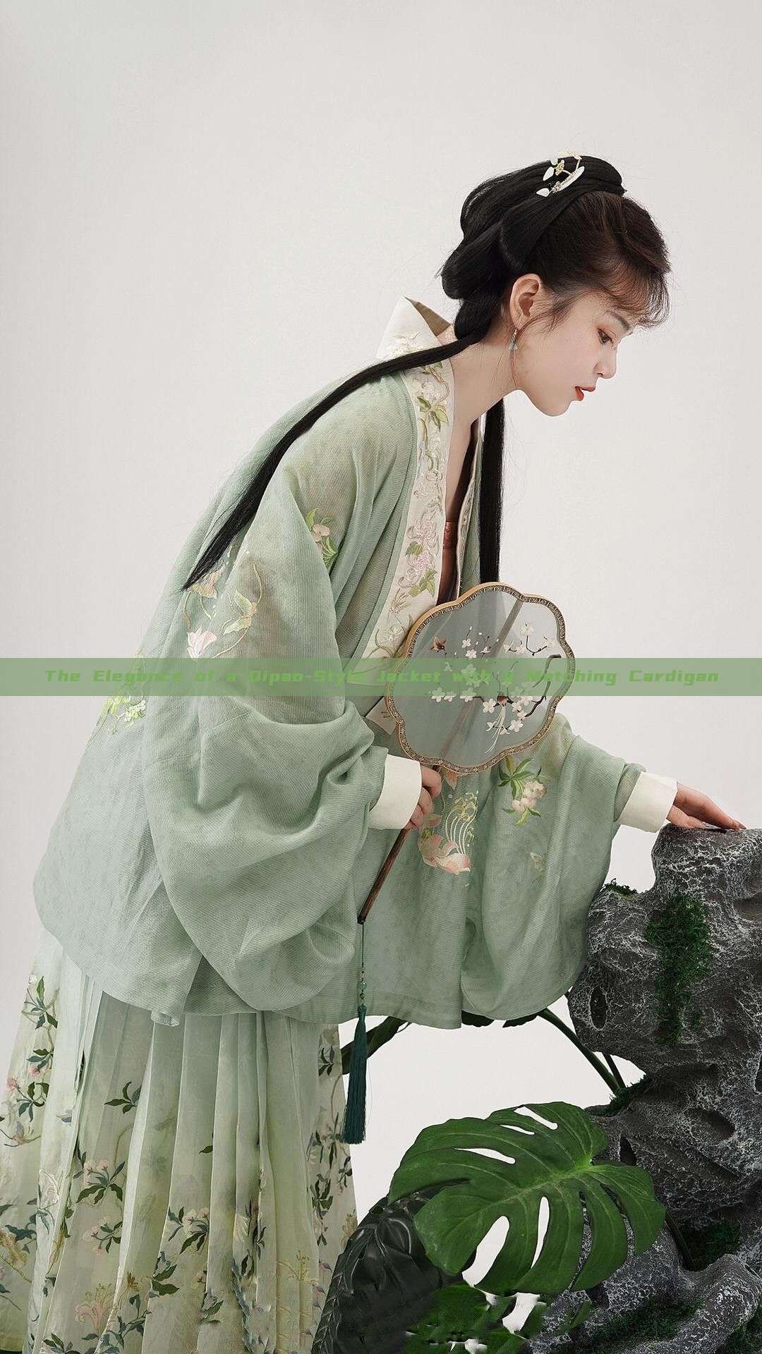The Elegance of a Qipao-Style Jacket with a Matching Cardigan The Elegance of a Qipao-Style Jacket with a Matching Cardigan